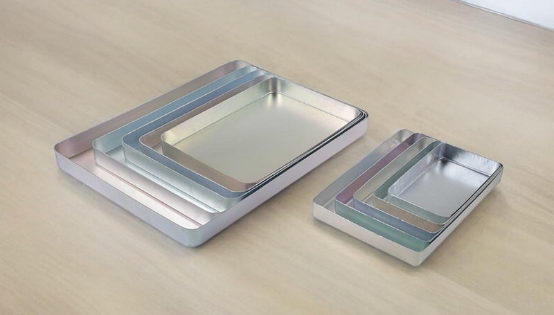 JAYCO Aluminum Multi-Purpose Trays, Set of 10 Pieces - 7" to 17", Pressed (Deep-Drawn, Joint/Weld Free) - Image 1