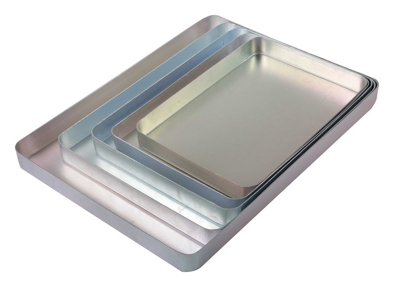 JAYCO Aluminum Multi-Purpose Trays, Set of 10 Pieces - 7" to 17", Pressed (Deep-Drawn, Joint/Weld Free) - Image 3