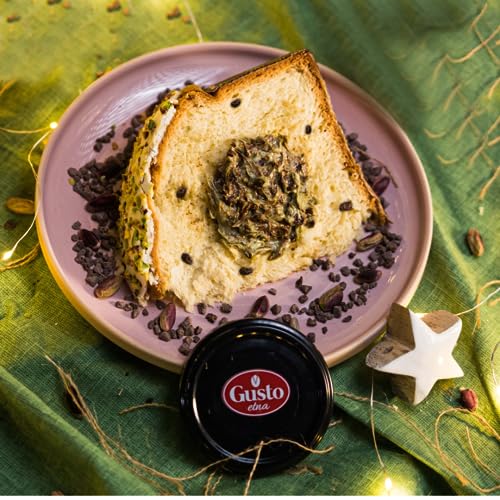 GUSTO ETNA Pistachio Butter/Spreadable Cream with Chocolate Chips, 6.7 oz (190g), Rich & Nutty Spread for Knafeh Pistachio Chocolate Bars, Sweet Pistachio, Pistachio Paste, From Italy, Non GMO - Image 4