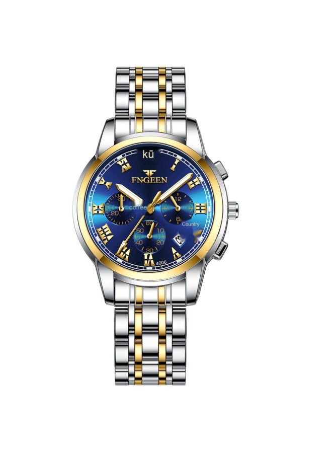 Stainless Steel Luminous Quartz Couple Watch For Men & Women