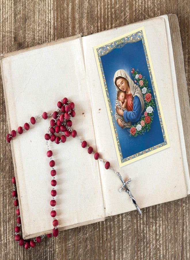 Needzo Heart of a Mother Holy Card with St. Therese Prayer on Back, Mary and Baby Jesus Inspiration for Sunday School, Church and Mass, 2 3/8 x 4 1/8 Inches, 5 Pack - Image 4