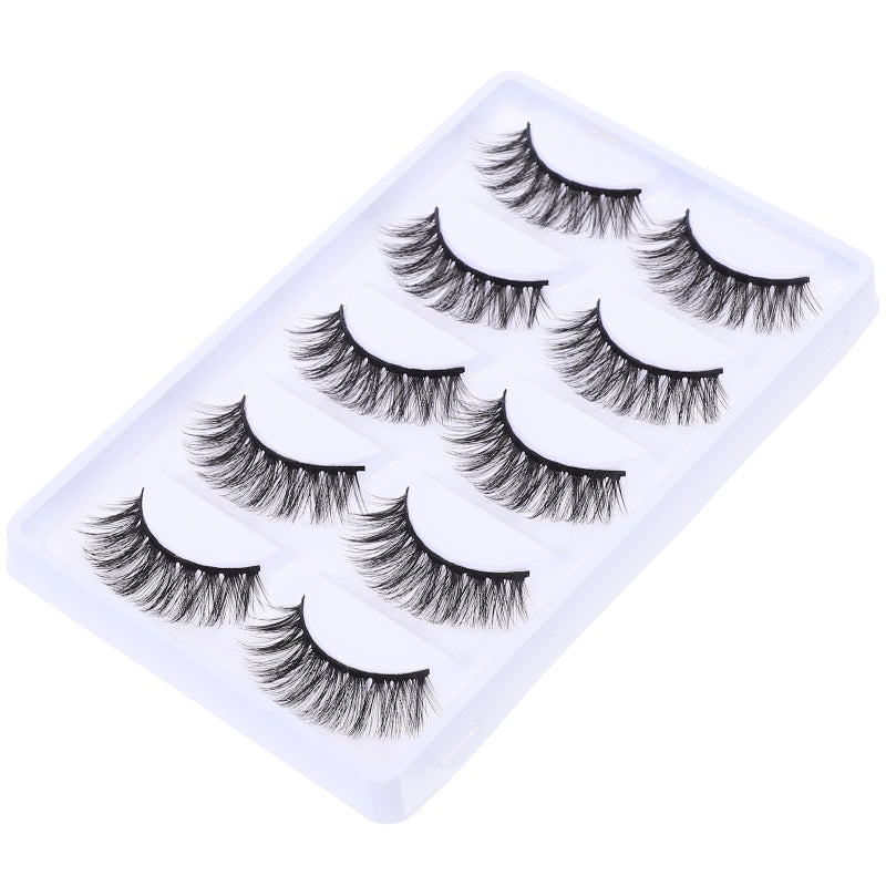 5 Pairs 3D Eyelashes Fake Eyelashes Simulation Eyelashes - Image 1