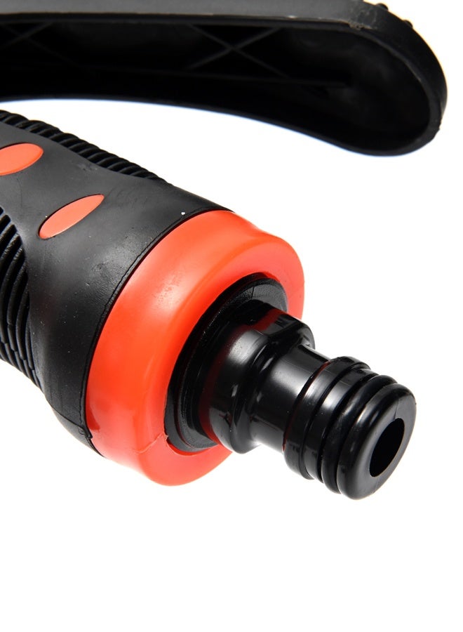 لوازم فوهة خرطوم حديقة برتقالي وأسود - فوهة رش يدوية بضغط عالٍ مع 7 أنماط رش قابلة للتعديل ومقبض خلفي ومشبك تثبيت - للري، غسيل السيارات، تنظيف الأسطح - Image 5