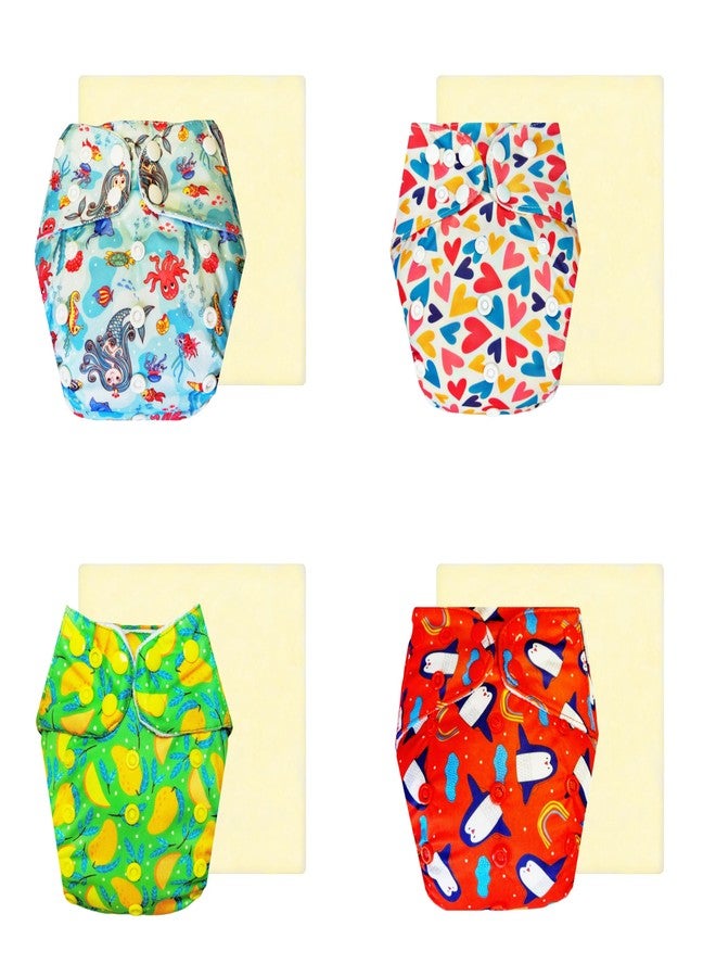 حفاضات قماشية دمبلدو إيليت مع ماصة سحرية (عبوة من 4) | شعور بالجفاف والراحة | مانعة للتسرب | أزرار كبس قابلة للتعديل | تغيير حفاضات بدون قلق | من 3 أشهر إلى 3 سنوات | للجنسين - Image 1