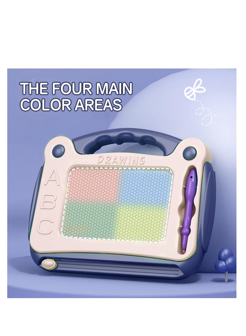 ECVV مجموعة لوح الرسم المغناطيسي السحري من ECVV - سهل المسح وإعادة الاستخدام، يشجع على الإبداع والتعلم، لعبة تعليمية مثالية للأطفال (S-أزرق) - Image 2