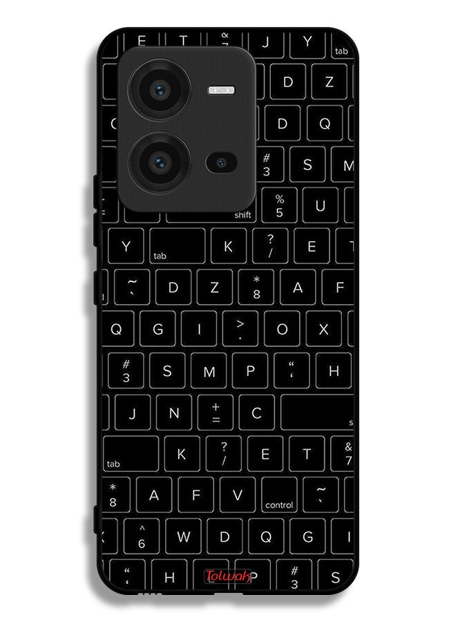 Tolwak Vivo V25 5G Protective Case Cover Random Keyboard Keys Pattern - Image 2