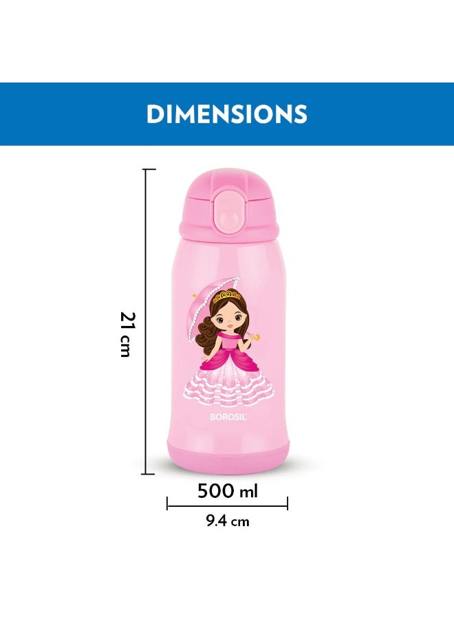 BOROSIL زجاجة ماء للأطفال الأميرة، 500 مل - Image 5