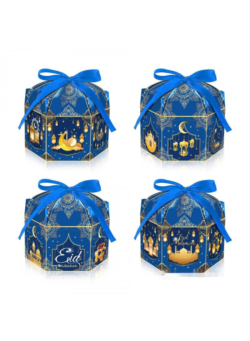 general 12-Pieces Gift Box Candy Packaging Cardboard Box For Remadam Kreem Party Souvenir - Image 1