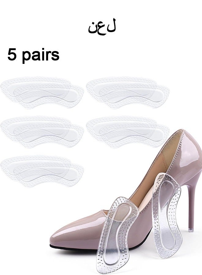 5 Pairs Heel Grips for Loose Shoes, Gel Filler Cushions for Snug Fit, Heel Pads for Men and Women, Stop Heel Slip and Blisters - Image 1