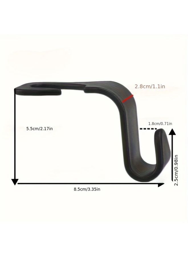 6Pcs Car Back Seat Hooks Plastic No Drill Installation Space Saving Storage - Image 2