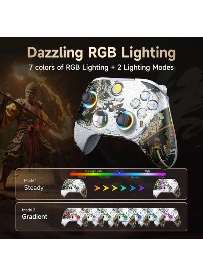 general Professional Gamepad EasySMX X15 PC Controller Enhanced Bluetooth Controller with Hall Joysticks/Hall Triggers/RGB Lighting - No Stick Drift, No Dead Zone - Work for PC, Android, Steam and Switch 1000mAh Battery 20 Hours Battery Life Customizable Back Keys One-Button Wake-Up Function Turbo Function 3 Adjustable Vibration Levels - Image 5