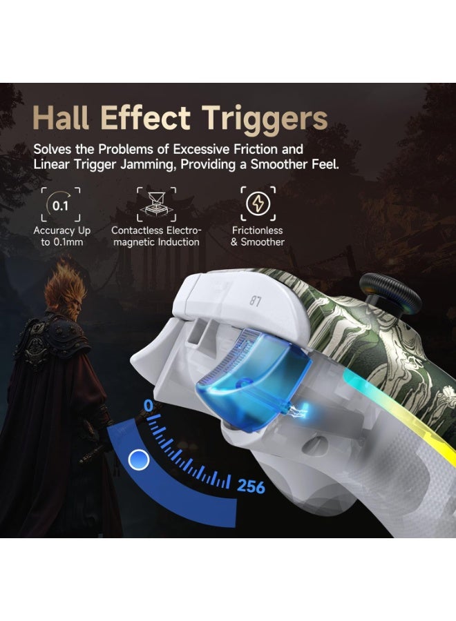 general Professional Gamepad EasySMX X15 PC Controller Enhanced Bluetooth Controller with Hall Joysticks/Hall Triggers/RGB Lighting - No Stick Drift, No Dead Zone - Work for PC, Android, Steam and Switch 1000mAh Battery 20 Hours Battery Life Customizable Back Keys One-Button Wake-Up Function Turbo Function 3 Adjustable Vibration Levels - Image 4