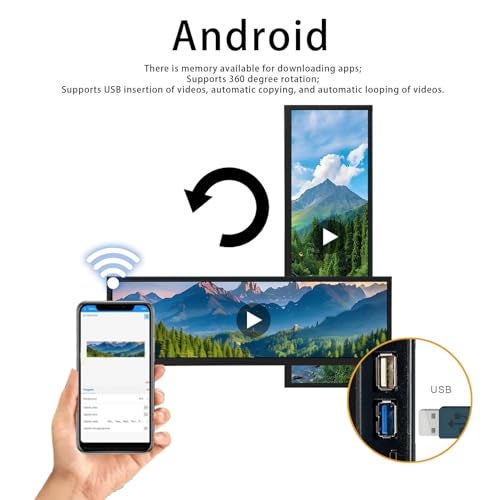 VSDISPLAY 14.5 Inch Android 11 Touchscreen Monitor 2560x720 Stretched Bar LCD Display Support USB Autocopy Autoplay Video Image Audio - Image 3