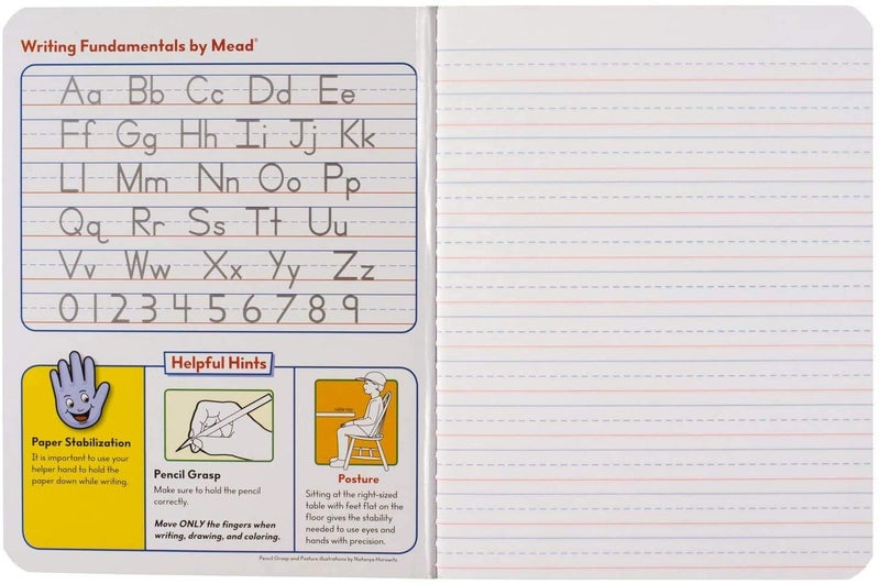 Mead Primary Composition Notebook K-2, 6 Pack Primary Ruled Composition Book, Color May Vary, Grades K-2 Writing Dotted Lined Notebook, 100 Sheets (200 Pages) 489902ELG - Image 4