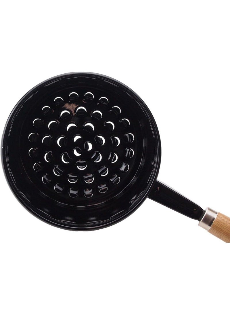 مقلاة اشعال الفحم بمقبض خشبي (مقاس 14 سم) - Image 4
