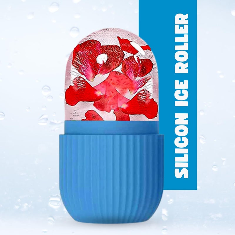 SCIIAN Ice Roller For Face Massager Reusable Ice Holder Tool For Glowing Clear Skin Cold Massage Therapy For Skin Facial Skin Care Face Ice Roller For Men Women Glowing Skin Puffy Eyes - Image 2