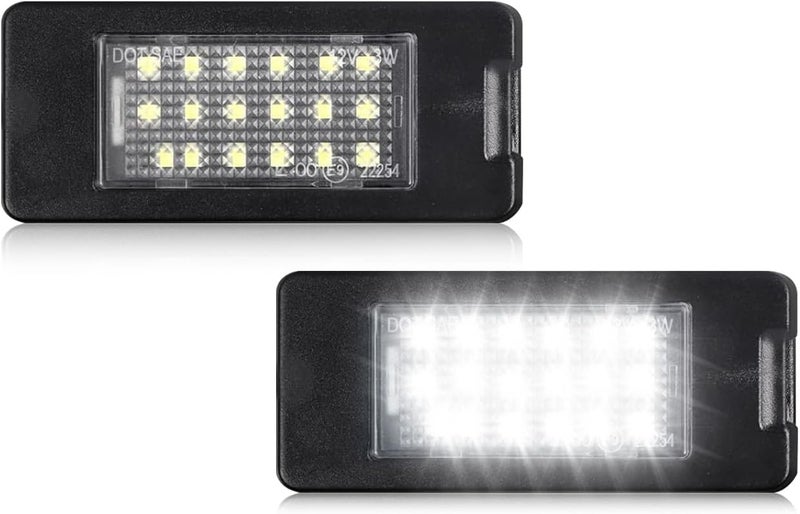 LESAUCE License Plate Lights Tag Lamp Assembly Replacement For 2015-2020 Cadillac Escalade ESV/Chevy Tahoe Suburban/GMC Yukon XL, 2015-2019 Cadillac AST, 2016-2022 Malibu, IP68 Waterprooof, 2PC - Image 1