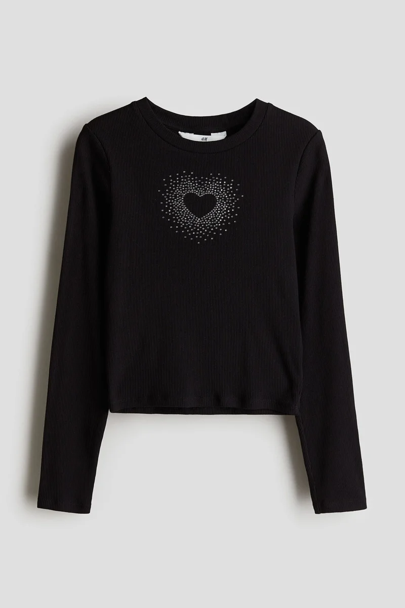 H&M Ribbed Cotton Top