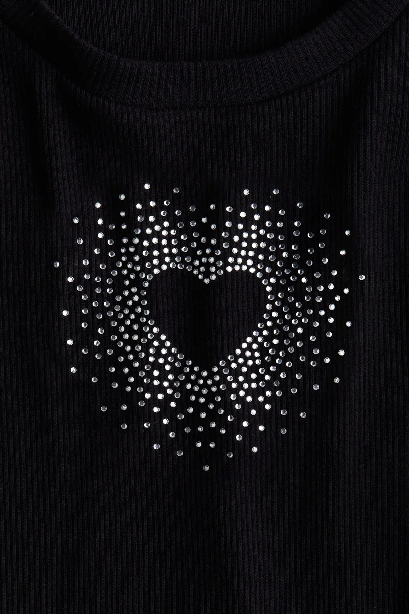 H&M Ribbed Cotton Top
