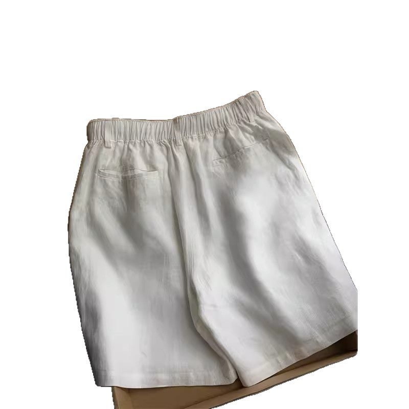 Men's Linen Casual Shorts with Drawstring - Image 5
