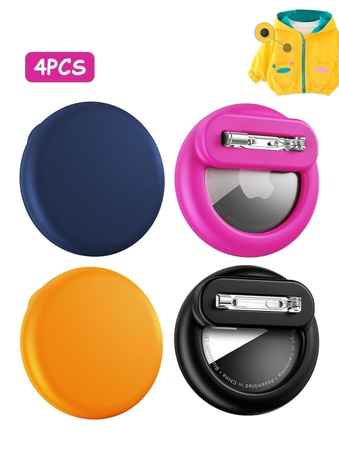 إم إكس إن 4 قطع حافظة مخفية للأطفال من Apple مع دبوس غير مرئي - حامل مخفي لبطاقة هوائية للأطفال لمنع الضياع، للأطفال وكبار السن والأمتعة والملابس - Image 1