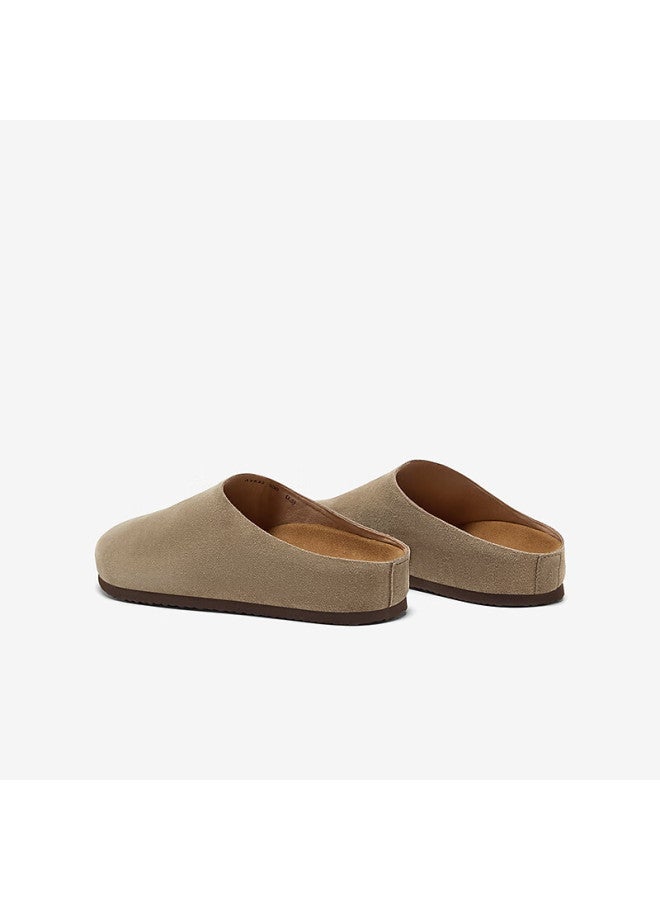 Bata Women's Spring Autumn Winter British Style Cowhide Leather Comfortable Slip-on Mules Ayr22ah5, Gray, Size 36 - Image 5