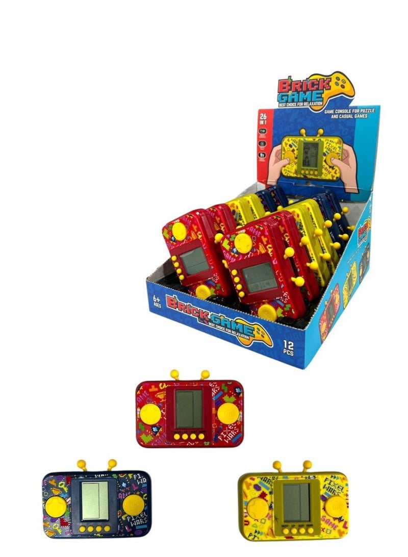 1Piec Brick Game 26-in-1 Portable Classic Tetris Game Console, LCD Display, Retro Gaming Device - Image 2