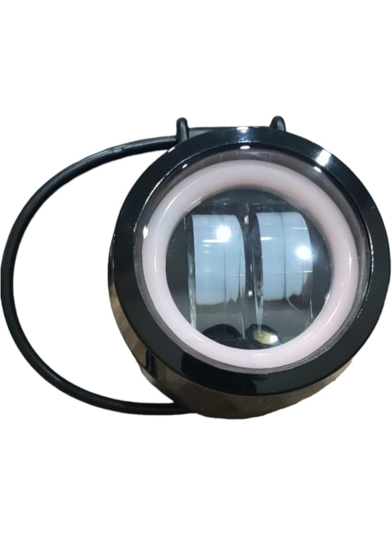 White Halo Ring Angel Eyes Led Fog Lamp Bulb DRL Driving Offroad Lamp Round LED Fog Light Auxiliary Driving Lamp Motorcycles