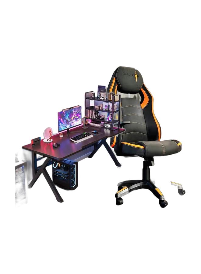 C&C Home Set of 2 Ergonomic Gaming Chair (65.5×128.5 cm) with Adjustable Height, High Back, Neck & Lumbar Support + Modern Gaming Desk (120×60×74 cm) with 15mm Thick Wood Tabletop and Durable Metal K-Leg Frame for Home Office or Study. - Image 2