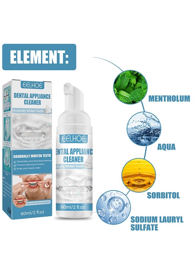 إيلهو محاذاة نظيفة محاذاة ومحافظة نظيفة / رغوة محاذاة الأسنان,تنظيف أسنان, محاذاة نظيفة وفيزيكال- تطبيق الأسنان,60ML - Image 3