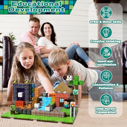 Magnetopia Magnetic Blocks 200PCS Magnetic Blocks with 6 Base Plate Magnetic Building Blocks for Kids Ages 4 5 6 7 8 Stacking Magnets for Kids Birthday Gifts for 310 Year Old Boy Girls STEM Toys - Image 5