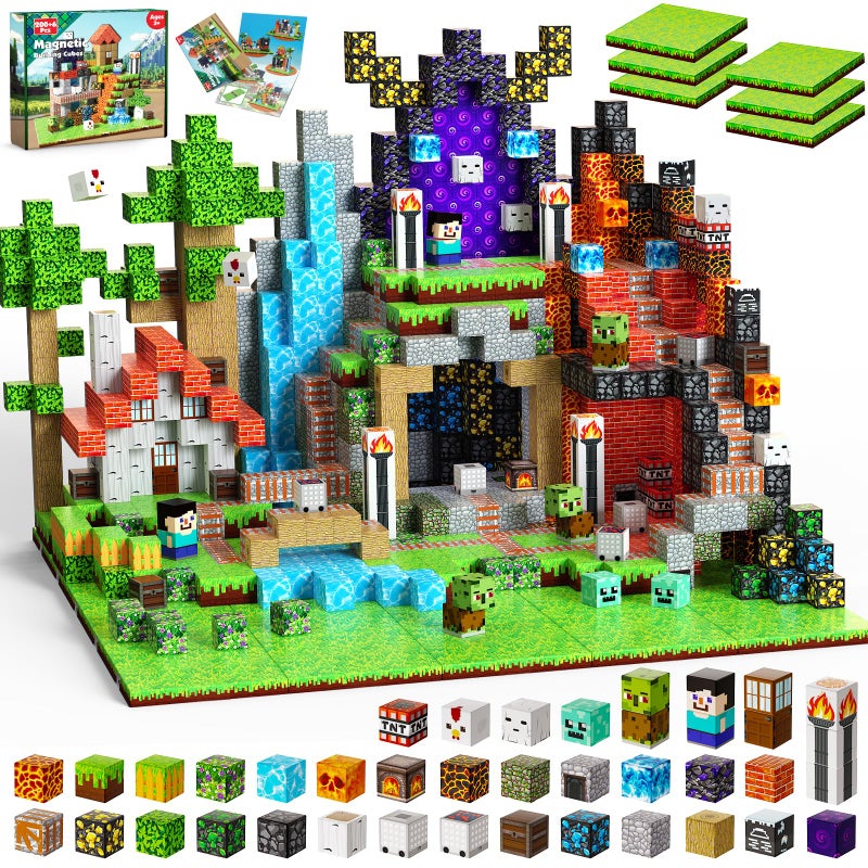 Magnetopia Magnetic Blocks 200PCS Magnetic Blocks with 6 Base Plate Magnetic Building Blocks for Kids Ages 4 5 6 7 8 Stacking Magnets for Kids Birthday Gifts for 310 Year Old Boy Girls STEM Toys - Image 3