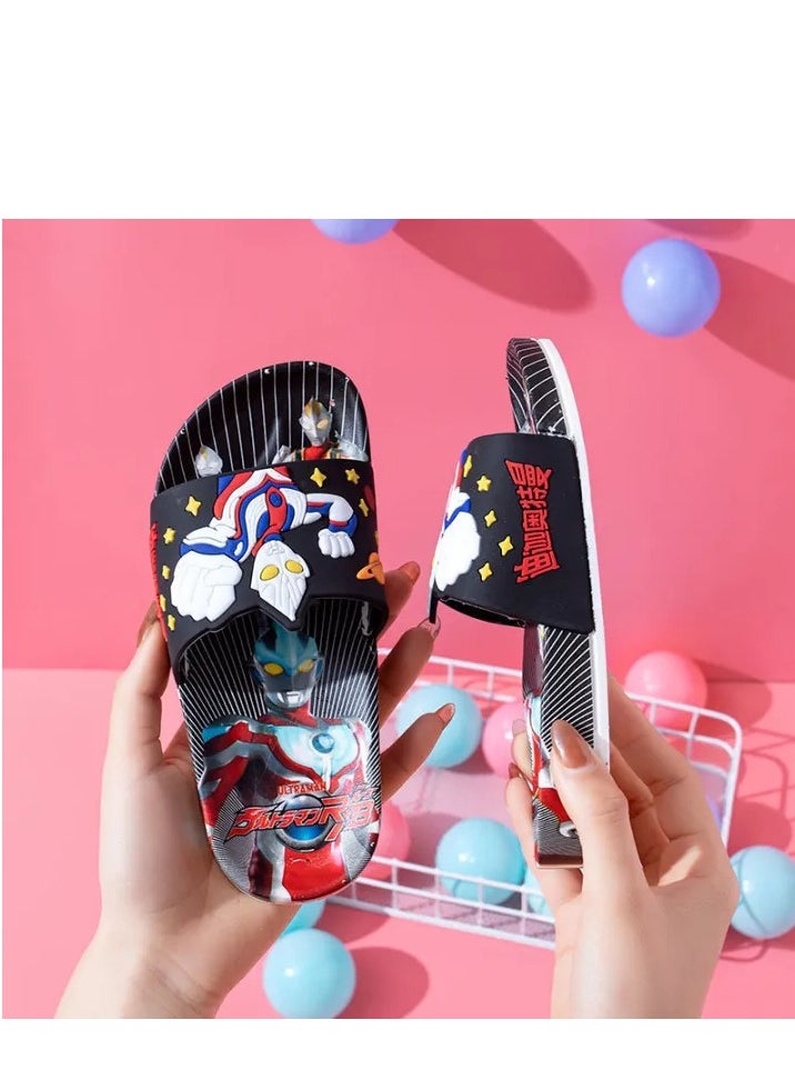 Super soft boys 3D superhero sandals with printed soles for boys, comfortable on their feet size 34