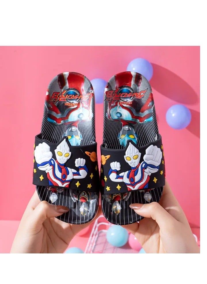 Super soft boys 3D superhero sandals with printed soles for boys, comfortable on their feet size 34