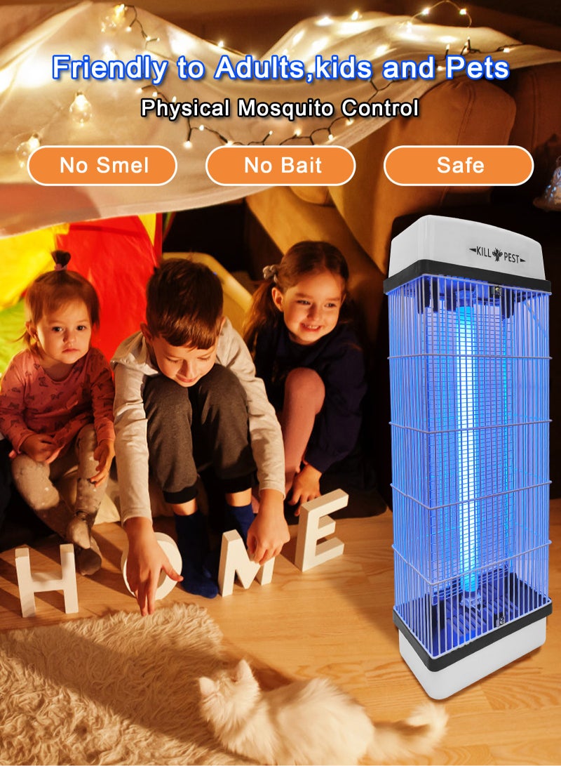 هومار كيت قاتل الحشرات الطائرة - مصيدة حشرات كهربائية داخلية/خارجية، مصيدة بعوض عالية الطاقة تعمل بالأشعة فوق البنفسجية، مكافحة حشرات فعالة للمنازل، والفناء، والحدائق الخلفية، والتخييم - Image 4