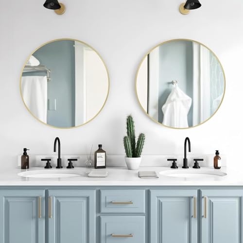 RIZIK STORE® Iron Metal Decorative Round Wall Mirror with Hook – HD Clear Glass, Wall Mounted for Bedroom, Living Room, Wash Basin, Vanity, Makeup & Bathroom - Image 3