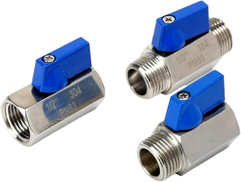 Stainless Steel Ball Valve 1 4 Inch BSP Male X Male SS316L Shut Off Valve - Image 3