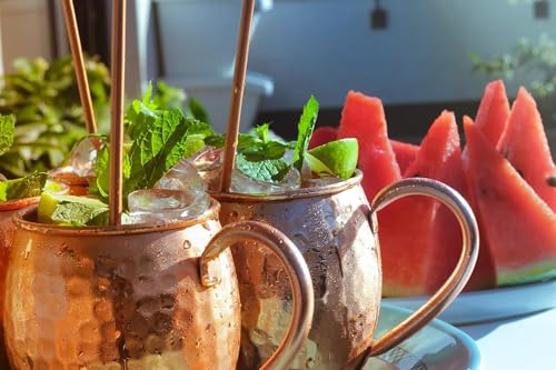 BOLD & DIVINE Authentic Moscow Mule Copper Mugs | Set of 4-100% Pure Copper Mugs 16 oz - Premium Moscow Mule Copper Cups Set of 4 - Solid Copper Cups Perfect Premium Gift - Image 3
