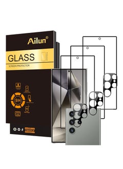 Ailun Ailun Glass Screen Protector for Galaxy S24 Ultra [6.8 Inch] 3Pack + 3Pack Camera Lens Tempered Glass Fingerprint Unlock 0.25mm Ultra Clear Anti-Scratch Case Friendly [Not For S24/S24 Plus]  - Image 1