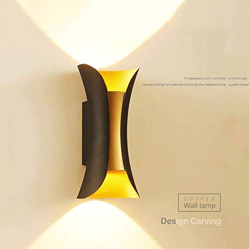 CITRA 14W LED Modern Up and Down Wall Light (Warm White) Black, Golden - Image 5