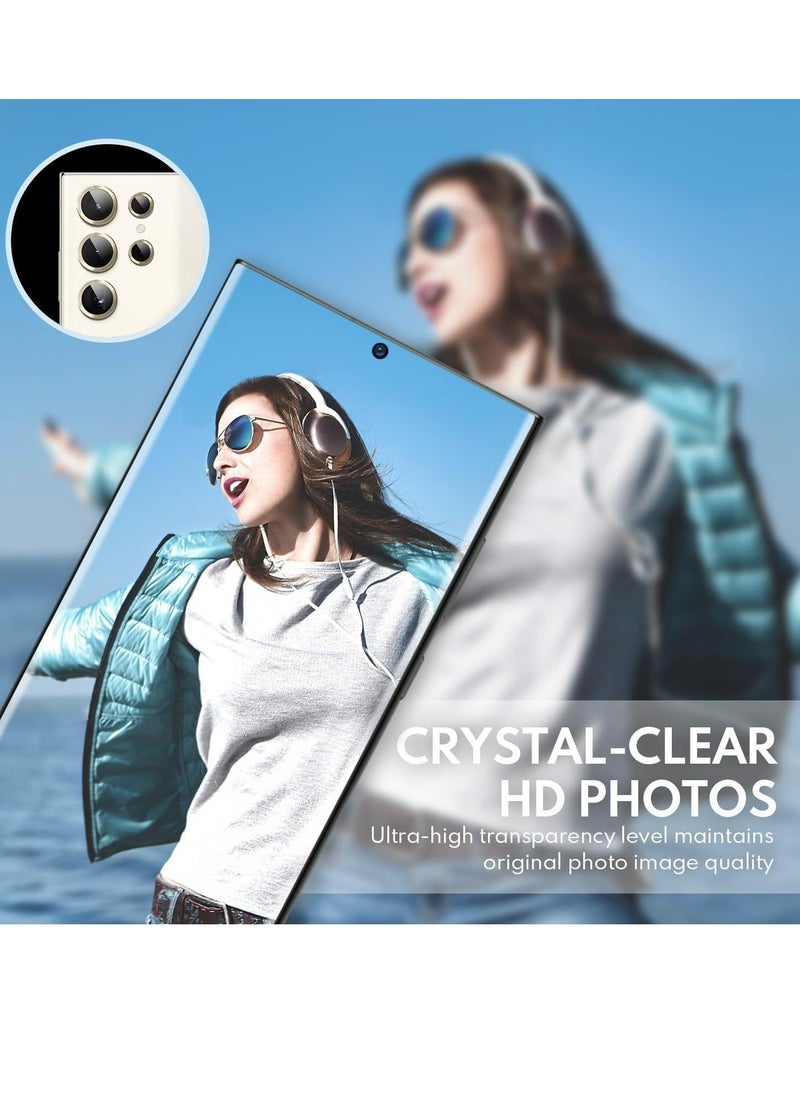 Raxoom Camera Lens Protectors for Samsung Galaxy S24 Ultra 5G, Tempered Glass Full Coverage, Ultra HD Saver Shield Film, 9H Hardness, Anti-Scratch - Gold - Image 4