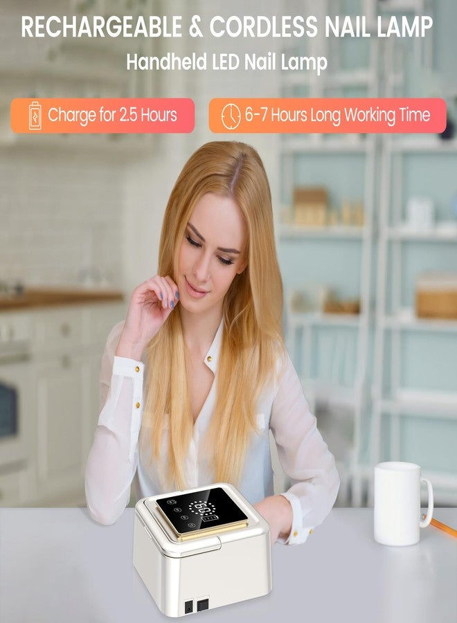 Subay UV Nail Lamp 108W, UV Light for Gel Nail Polish, Cordless LED Nail Lamp with 36 Beads & Touch Display, Nail Light with 4 Timer Modes & Auto Sensor, Fast Curing Nail Dryer for Salon & Home, White - Image 2