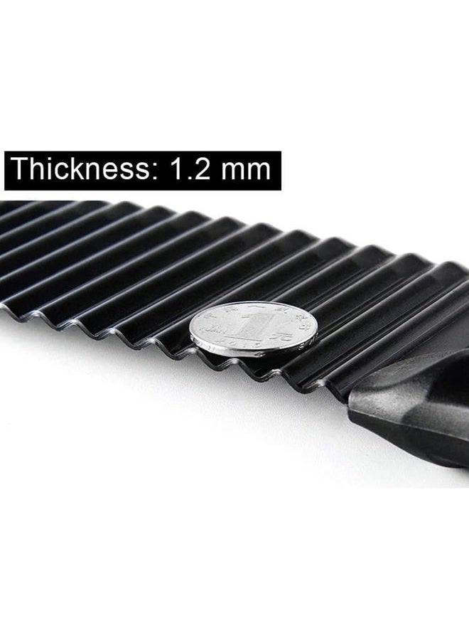YukaBa Crinkle Potato Cutter - 7.4cm x 30cm 420 Stainless Steel Waves French Fries Slicer, Save-effort Handheld Chipper Chopper, Vegetable Salad Chopping Knife Home Kitchen Wavy Blade Cutting Tool, Black - Image 3