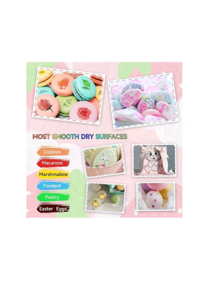 10 PCS Edible Food Colour Pens Double Sided Food Coloring Pens, dible Markers for Cookies Food Coloring Pens,Thick and Fine Tip Edible Markers Food Grade Food Gourmet Writers for DIY Decorating Fondant Cakes Easter Eggs Baking Painting Drawing Writing - Image 4