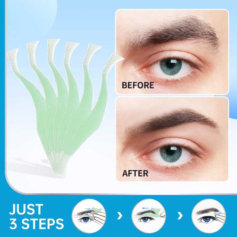 Beauty7 Men's Eyebrow Wax Kit - 24 Waxing Strips + 4 Soothing Oil Wipes for Hair Removal & Eyebrow Shaping - Image 5