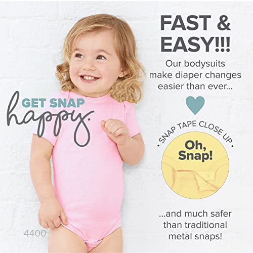 RABBIT SKINS Baby Bodysuit Girl & Boy | Newborn 0-3 Months to 24 Months 5-Pack Bulk Set, Snap Easy Closure, Rock Star, 6 Months - Image 3
