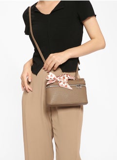 Loquat Womens Trendy Crossbody Purse Square Box Bags Shoulder Bag Cute Satchels Mini Top-Handle Tote Handbag Light Brown  - Image 2