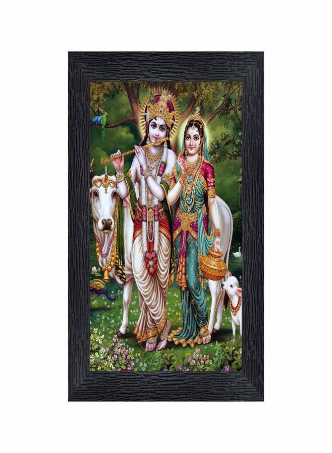 pnf Poster And Frames Radha Krishna Religious Wooden Photo Frame With Acrylic Sheet | Living, Pooja Room | Home Decoration | Best Gifting Option (6x8inch) 48651 - Image 1