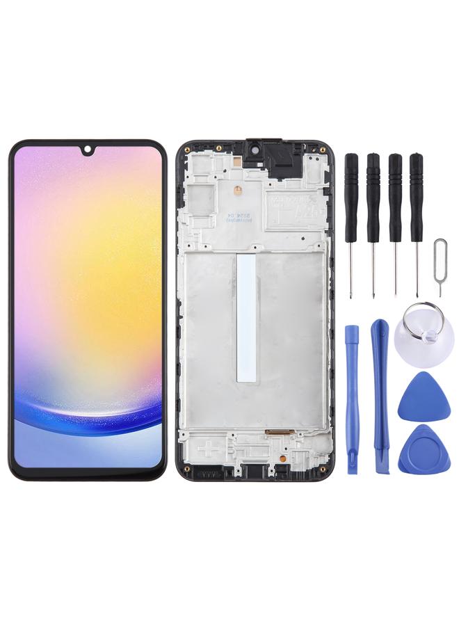 erorex Replacement For Samsung Galaxy A25 SM-A256B TFT LCD Screen Digitizer Full Assembly with Frame, Not Supporting Fingerprint Identification - Image 1
