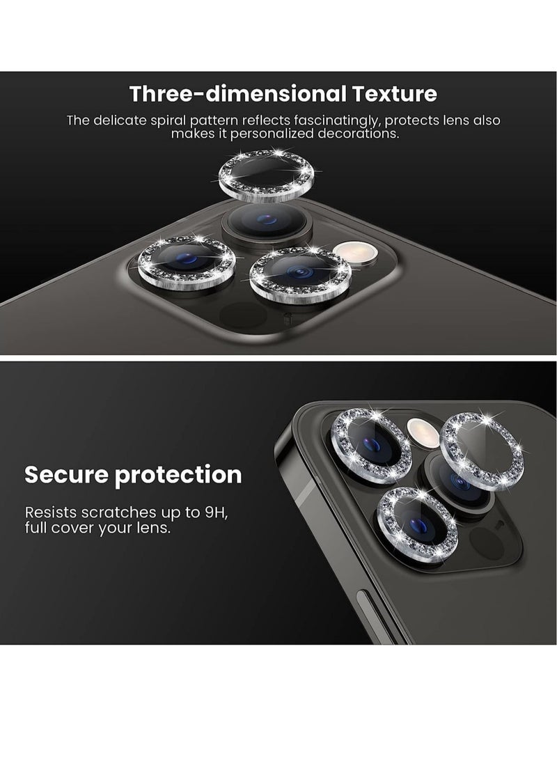 ELTRAZONE iPhone 13 Pro Max Camera Lens Protector, 9H Tempered Glass Camera Cover Screen Protector Metal Individual Ring - Image 4